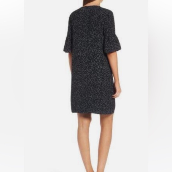 Madewell Polka Dot Shift Dress Knee Length 3/4 Sleeve Flowy - Picture 2 of 12